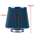 76MM 3 Inch Car Air Filters Induction Kit Sport Power Mesh Cone Universal Car Accessories Cold Air Intake Filter High Flow. 