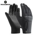 ROCKBROS Autumn Winter Bicycle Motorcycle Gloves Breathable Full Finger Bike Gloves Screen Touch Keep Warm Cycling Gloves. 