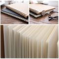 STONEGO Soft Cover Spiral Notebook Natural Environmentally Blank Sketch Book Pad Notepad Unlined Kraft Paper Cover. 