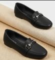 Metro Pointed-Toe Comfortable Loafers Classic Slip-On Moccasins with Metallic Buckle for Women. 