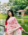 Screen Print Comfortable Half Silk Saree For Women - Partywear - Suitable for Every Season. 