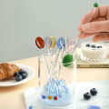 OANKR Glass Scoop Heat Resistant Glass Teaspoons Colorful Coffee Dessert Stirring Spoon Ice Cream Spoons Creative Kitchen Tools.