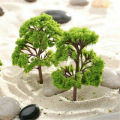 10pcs Model Trees Artificial Micro Landscape Plastic Green Tree Decoration Ornament Home Decor Garden Decor Model Making Props. 