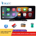 BQCC 10.26 Inch Portable Wireless Carplay Screen HD Rear Reversing Camera Car Radio DVR MP5 Multimedia Video Player Android Auto. 