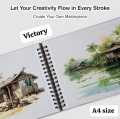 Sketchbook A4 size for acrylic oil and water painting Best spiral sketch book water absorbed paper 20 sheets high quality for art and craft projects [HAMID STATIONERS]. 