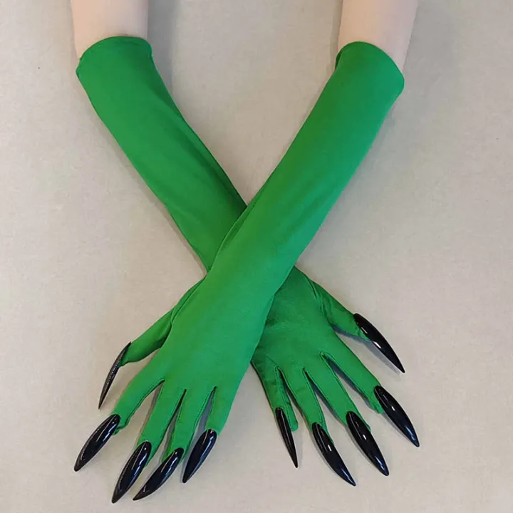 43cm%20Women%20Scary%20Claw%20Long%20Nail%20Elastic%20Mittens%20Halloween%20Black%20Devil's%20Ghost%20Claws%20Gloves%20Party%20Cosplay%20Performance%20Costume%20-%20Image%204