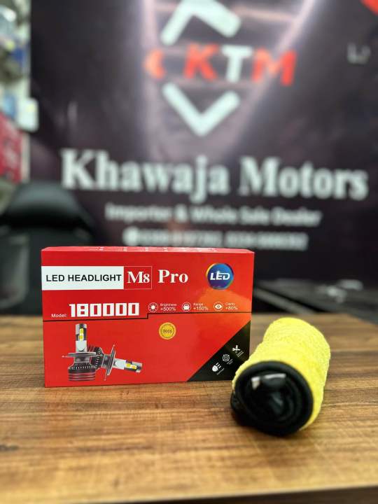 🚗 M8 Pro Original LED Headlights 1000W + Free 800 G Microfiber Cloth ...