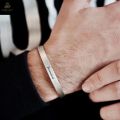 Khareedo SubKuch Customized/Personalized Name Bracelet, Customized Open Cuff Bracelet With Box, Kara Bracelet, Bracelet For Boys, Name Engraved Silver Bracelet, Stainless Steel Bracelet, Boys Accessories, Boys Fashion, Perfect Gift For Friends And Family. 