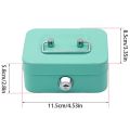 Money Safe Box Lockable Cash Box With Key,Portable Piggy Box Made Of Metal Small Security Lock Box Sturdy Coin Boxes For Kids. 