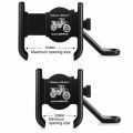 Aluminum Alloy Universal Motorcycle Bicycle Mobile Phone Holder  Bracket Mounting Clip Multi-Specification Handlebar Bracket. 
