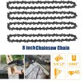 8 Inch Chainsaw Blade 1/4" Pitch .043" 45 Drive Link Electric Saw Chainsaw Guide Bar And Saw Chain Set Rechargeable Tools. 