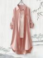 Plus Size Women Breathable Blouse Korean Shirt New Popular Loose Casual Fashion Simple Solid Female Long Sleeved Top Of Clothing. 