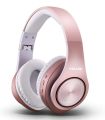 Pollini Wireless Bluetooth Headphones – 40H Playtime, Foldable Over-Ear Design with Mic – Deep Bass Stereo Sound & Soft Memory-Protein Earmuffs – Compatible with iPhone, Android, PC – Rose Gold. 