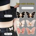 Butterfly Jeans Button Adjustable Clips For Pant Skirts Waist Tightener Buckle Snap Button Pants Pin Retractable Button Adjuster.