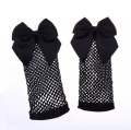 Stretchable Kids Fishnet Bow Socks - Free Size. 