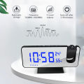 LED Digital Alarm Clock Table Watch Electronic Desktop Clocks USB Wake Up FM Radio Time Projector Snooze Function 2 Alarm. 