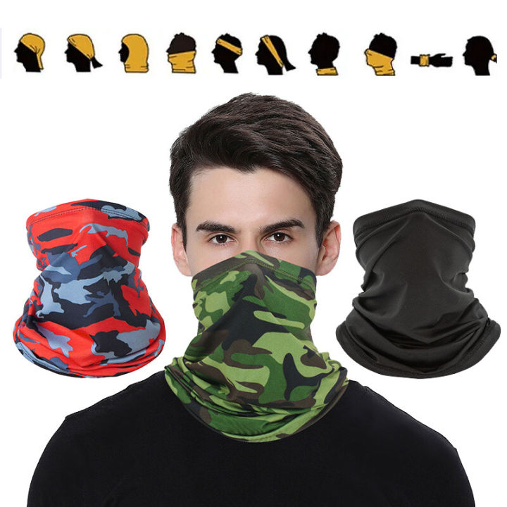 2PCS UV Protection Face Mask Seamless Bandana Masker Man and Women Face Head Wrap Outdoor Fishing Hiking Cycling Antidust Breathable Bandana