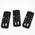 Silicone cartoon simulation remote control, dental adhesive grinding toy with buttons.