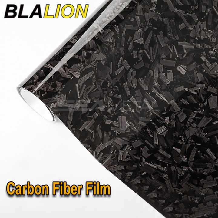 BLALION Carbon Fiber Film Glossy Car Body Film Forged Carbon Fiber Vinyl Wrap Film Self Adhesive Decal Sticker Car Accessories