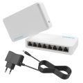 5/8 Port Gigabit Switch 10/100/1000M home network hub with power cable, office Ethernet splitter,  switch hub Internet injector. 