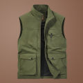 Spring and Autumn Men's Outdoor Vest Three Dimensional Multi Pocket Casual Outerwear Tank Top Vest Spring and Summer Jacket Men'. 