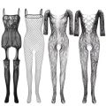 Black Full Body Stocking for Women – One Size, Elegant Design. 