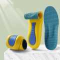 Unisex Orthopedic Sports Insoles – Shock Absorbing, Breathable & Supportive Running Shoe Inserts (Orange).