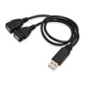 Universal USB 3.0 2.0 Male To Dual USB 3.0 Female Jack Splitter 2 Port USB Hub Data Cable Adapter Cord For Laptop Computer. 