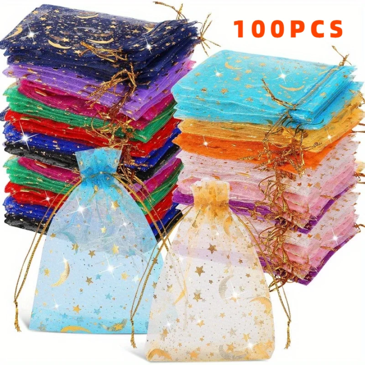 100PCS%20Moon%20Stars%20Drawstring%20Organza%20Bags%20Jewelry%20%20Bags%20Pouches%20Gold%20Star%20Organza%20Favor%20Pouches%20for%20Christmas%20Wedding%20-%20Image%202
