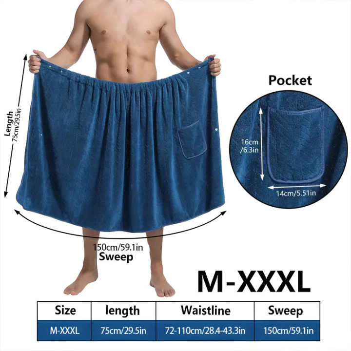 Suitable%20for%20M-XXXL%20Men's%20Bath%20Skirt%20Bath%20Towel%20Plus%20Size%20Bath%20Skirt%20Suitable%20for%20Home,%20Travel,%20Steaming,%20Spa,%20Beach%20-%20Image%205