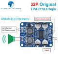 32(pin) original TZT DC 9V-24V TPA3118 60W Mono Digitalappropriate Audio Power Amplifier Board Amp Module.
