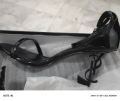 YSL Original Opyum Black Patent Heeled Sandals Size 38. 