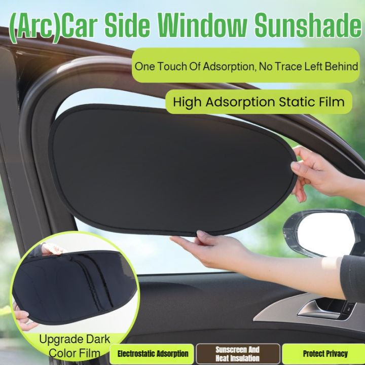 Curved Car Side Window Sunshade Electrostatic Adsorption Sun Protection Heat Insulation Privacy Curtain Driver Side Universal