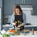 Kitchen Apron Waterproof Oil-Proof Apron For Woman Adjustable Household Cooking Bib With Pocket Hand-Wiping Clean Tool Accessory. 