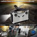 AM/FM Portable Solar Radio with Crank Dynamo Emergency Radio 4000 mAh Rechargeable Battery LED SOS Alarm for Camping.
