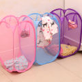 Folding Dirty Laundry Sorting Basket Washing Frame Bathroom Cloth Mesh Storage Bag Frame Bucket Laundry Organizers Storage Pouch. 