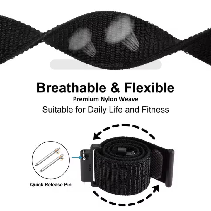 20mm%2022mm%20Nylon%20loop%20Strap%20For%20Garmin%20Venu%203%202/Vivoactive%204%205%206%20Watch%20Band%20Forerunner%20570%20265%20255%20165%20645%20Music%20Braided%20Bracelet%20-%20Image%205