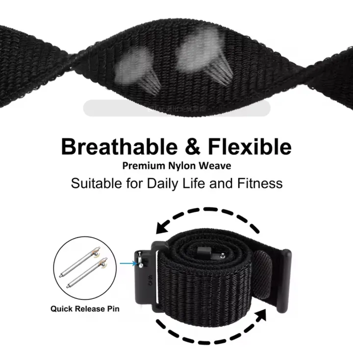 20mm%2022mm%20Nylon%20loop%20Strap%20For%20Garmin%20Venu%203%202/Vivoactive%204%205%206%20Watch%20Band%20Forerunner%20570%20265%20255%20165%20645%20Music%20Braided%20Bracelet%20-%20Image%205