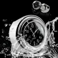 Motorcycle Bike Handlebar Mount  Clock  Waterproof Chrome Moto Accessories. 