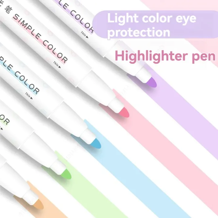 5PCS%20Highlighter%20Pen%20Set%20Multiple%20series%20available%20Double%20Headed%20Colored%20Fluorescent%20Pen%20Student%20Stationery%20Supplies%20-%20Image%203
