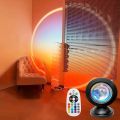 1pc Vibrant Sunset Projection Light - 16-Color Spectrum, USB Remote Control, Dynamic Color Changing LED Light - Creates Warm Hom. 