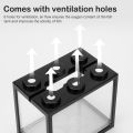 Aquarium Mini Fish Tank Reptile Pet LED Light Box Stackable Aquarium Cylinder Landscape Seaweed For Home Office Decoration. 