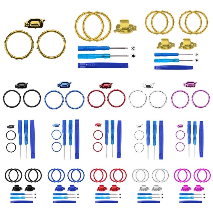 Accent Rings Replacement Kit Replacement Parts with Screwdriver Matte Chrome Plated for Xbox One Elite Series 2 Game Controller
