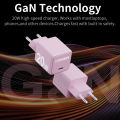 Pink 20W USB C Europe Plug Adapter for iPhone 14 14 Pro14 Pro Max 14 Plus13 12 11 XS XR X for Travel USBC Charger for Europe.