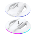 RGB Vertical Stand with Anti-Slip Pad LED Base Gaming Stand Stable Console Base Bracket for PS5 Slim Disc/Digital Version. 