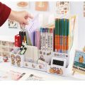 Multi-color file rack folder storage box desktop file box multi-functional file basket multi-layer shelf office bookshelf. 