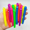 5PCS Colored caterpillar Pull Worm Noodle Fidget Toys Stretch String TPR Rope Anti Stress String Stress Relief Autism Vent Toys. 