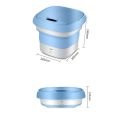 Portable Washing Machine, Folding Semi-Automatic Mini Washer Machine, Ozone Disinfection Ultrasonic Cleaning Machine, Blue. 