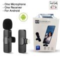 Original K9 Wireless Dual Microphone Professional Lapel Lavalier Microphone Remove Noise For Typ c. 