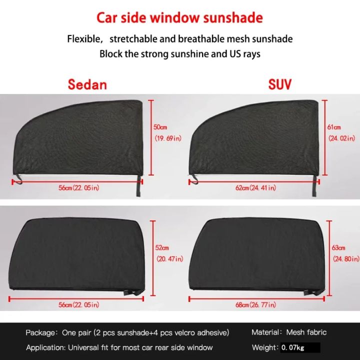 NEW%204pc%20Car%20Sun%20Shade%20Styling%20Accessories%20Hook%20&%20Loop%20Car%20Window%20Sun%20Shade%20Set%20-%20Easy%20Install,%20Cool%20Interior%20&%20Privacy%20Sun%20Visor%20-%20Image%203